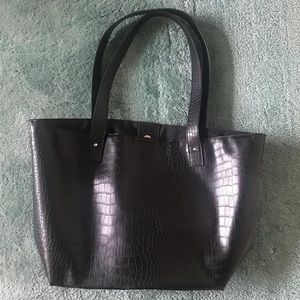 Croc style black bag